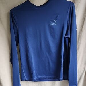 Vineyard Vines Performance Kids Classic Blue Long Sleeve Tee